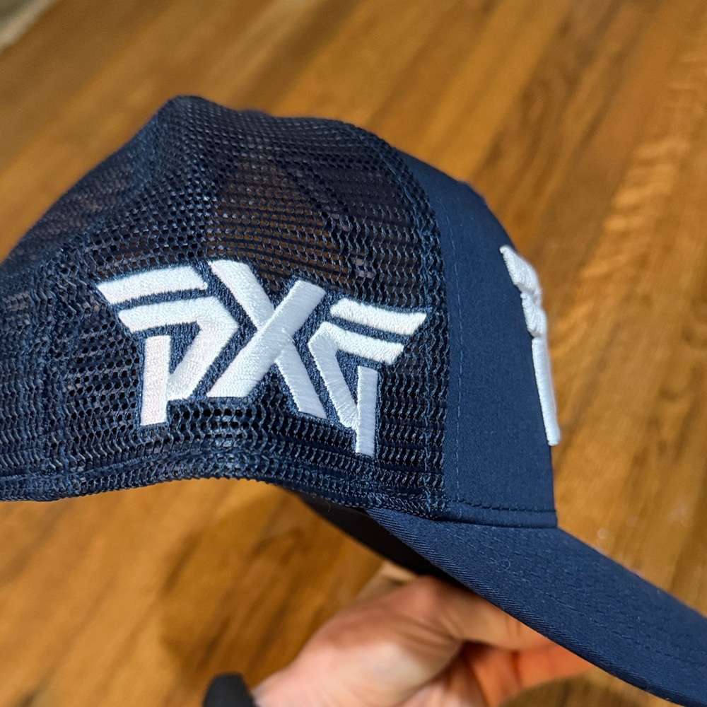 PXG Dark Blue Mesh Cap with White Logo - Picture 6 of 6